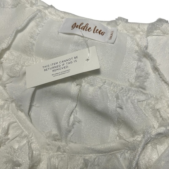 NWT Goldie Lew Olsen Blouse Ruffled Lace Blouse Sz Small - Picture 6 of 10